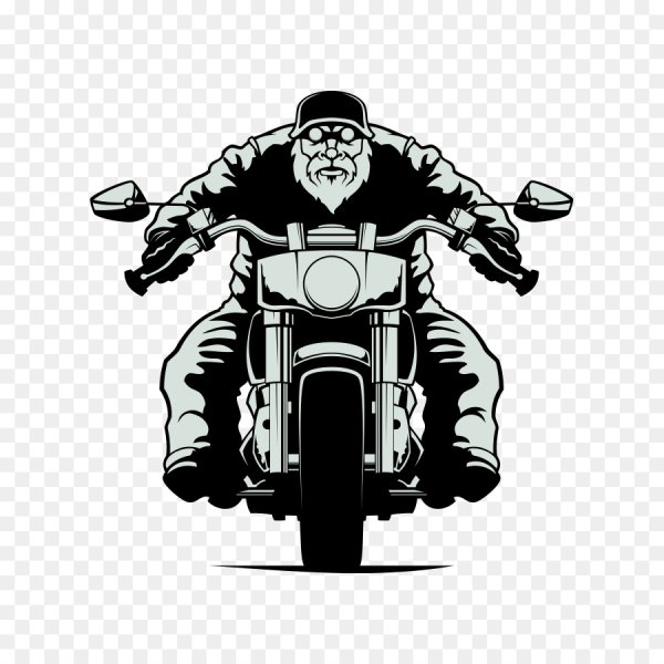 Байкер Харлей Дэвидсон вектор