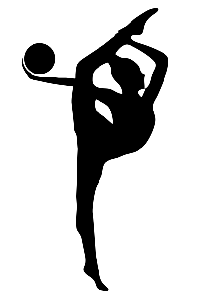 Гимнастка с обручем силуэт