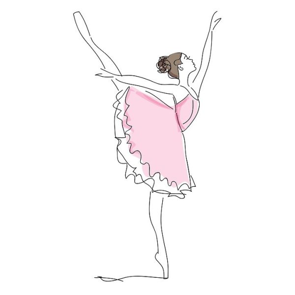 Трафареты балеринок