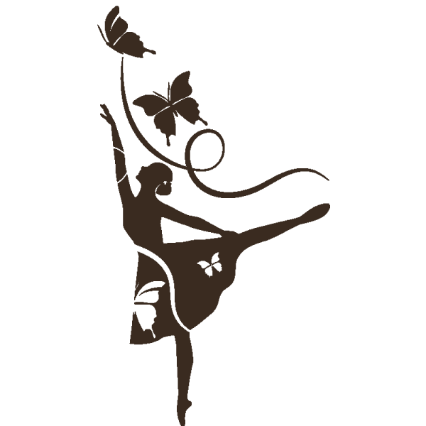 Балерина на белом фоне