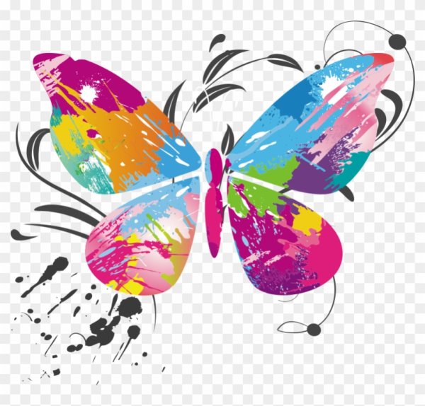 Разноцветные бабочки