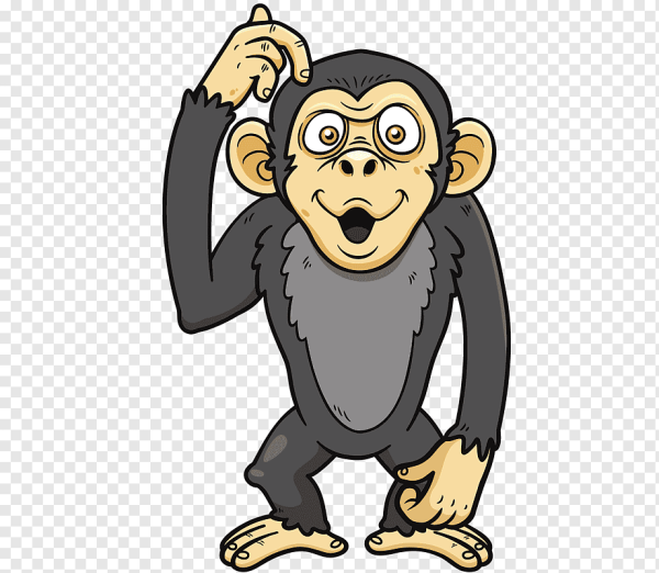 Стикер обезьяна