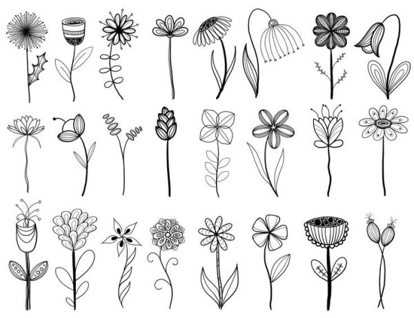 Стилизованные цветы