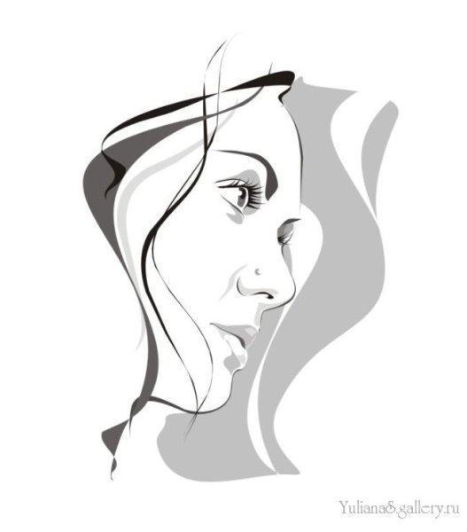 Стилизация женского лица