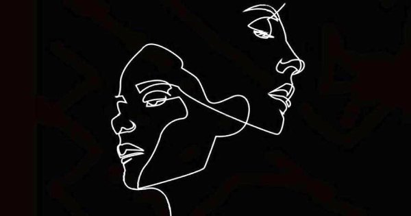 Лицо одной линией