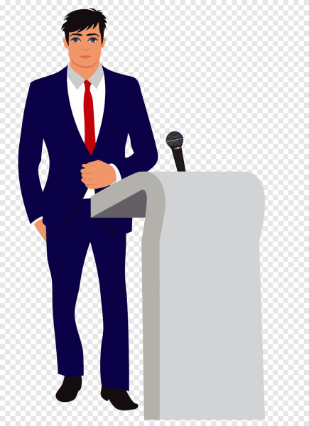 Нарисованный человек в костюме