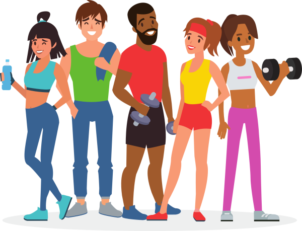 Фитнес иллюстрации