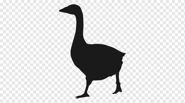 Гусь силуэт