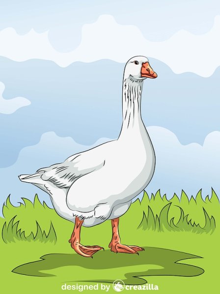 Гуси векторное изображение