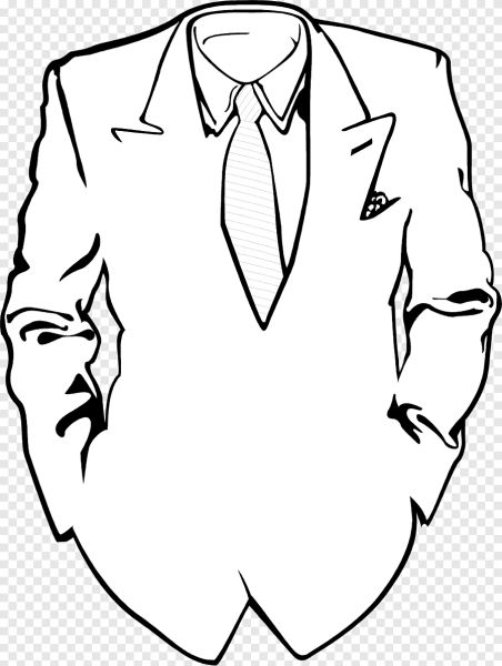 Силуэт пиджака с галстуком