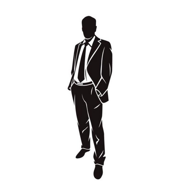 Силуэт мужчины в костюме