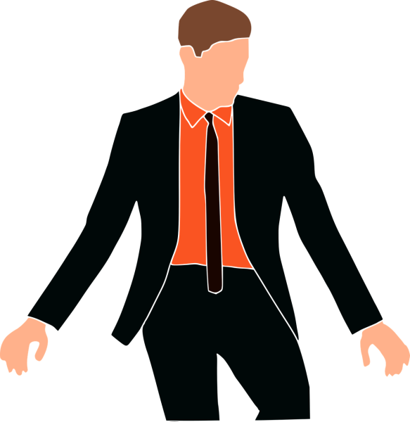 Векторный человек в костюме