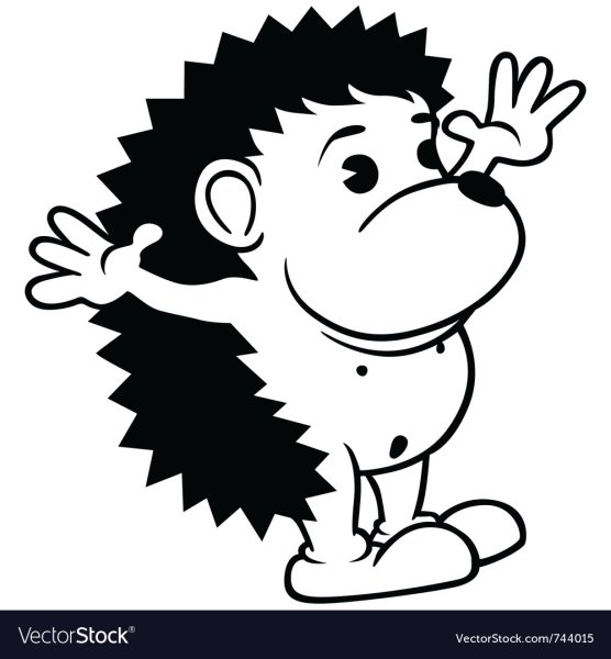 Ежик векторное изображение