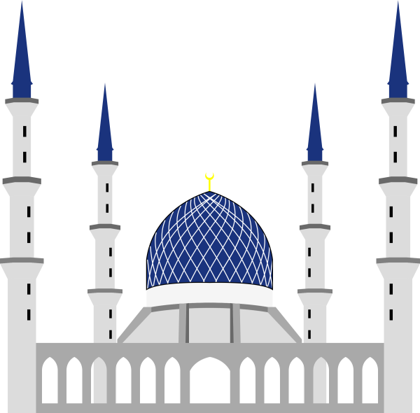 Мечеть на белом фоне