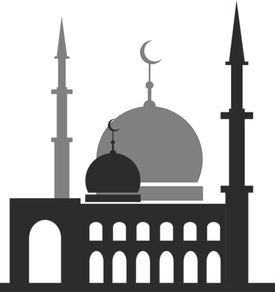 Силуэт мечети Мекка