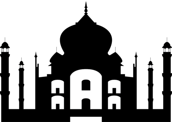 Taj Mahal вектор силуэт