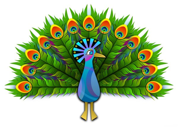 Павлин мультяшный