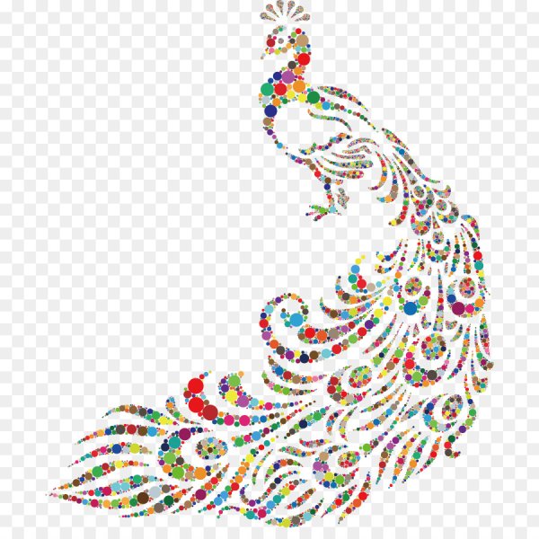 Трафарет павлина на стену