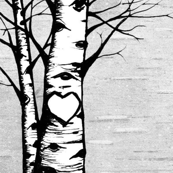 Бакал и дерево береза совмещены лого