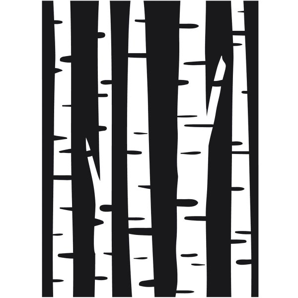 Береза трафарет