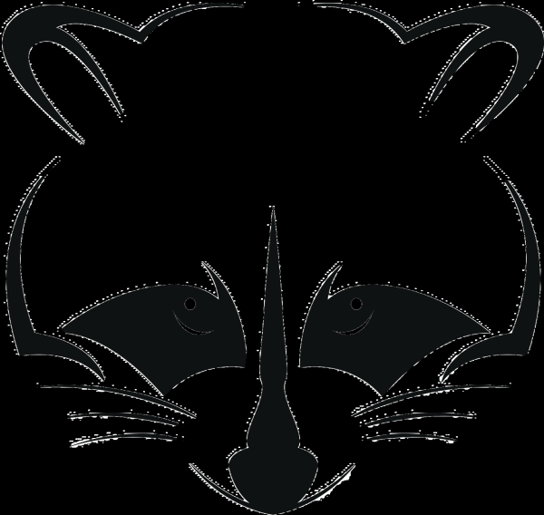 Енот трафарет