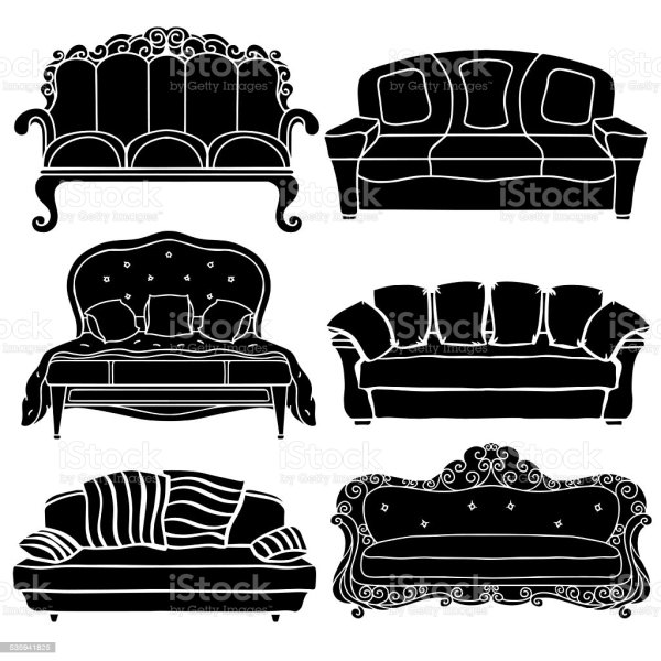 Мебель диван вектор