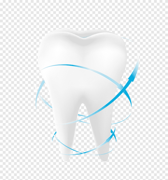 Зуб на белом фоне