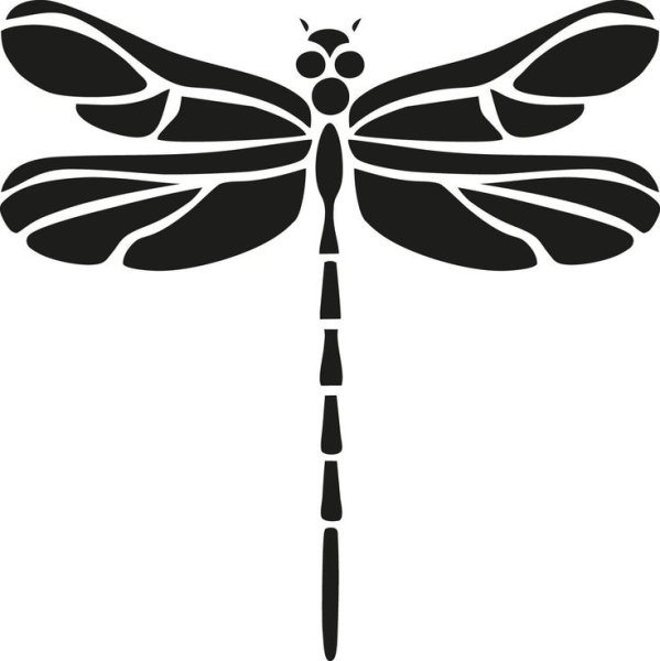Стрекоза трафарет
