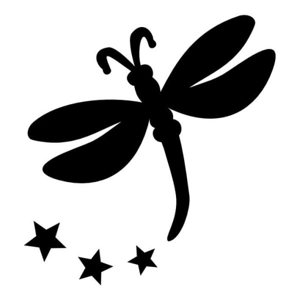 Стрекоза трафарет для вырезания