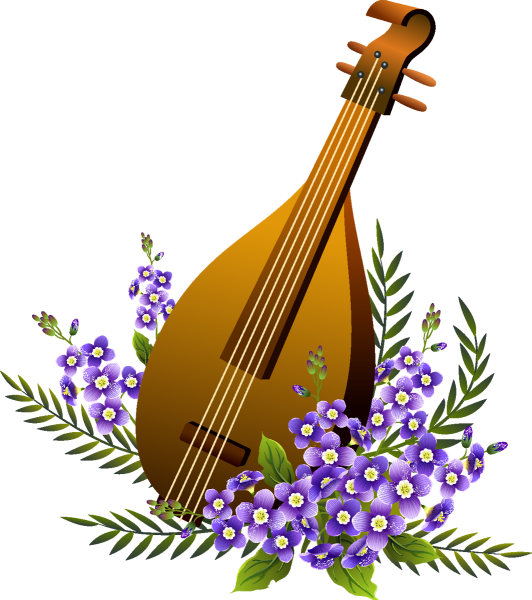 Народные инструменты на прозрачном фоне