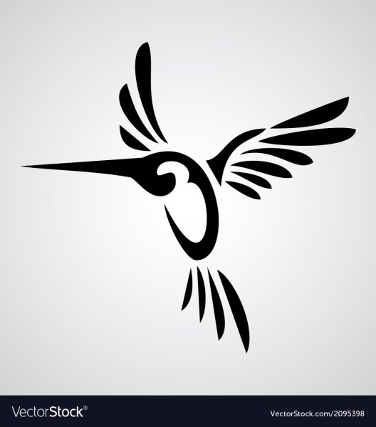 Колибри монохром вышивка