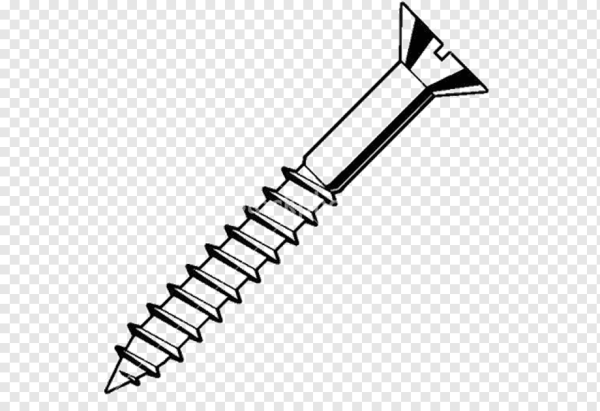 Шуруп на прозрачном фоне
