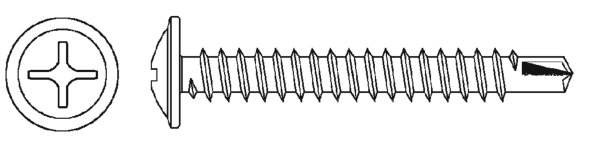Саморез с прессшайбой вектор