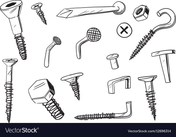 Крепежные изделия вектор