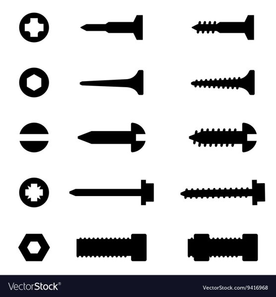 Болты саморезы вектор