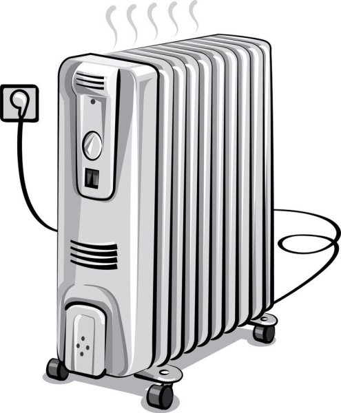 Нарисованный обогреватель