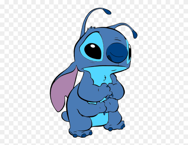 Стикеры Стич на прозрачном фоне
