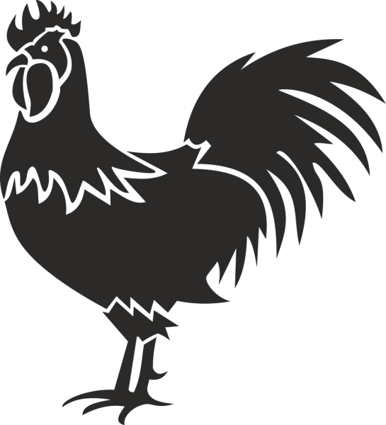 Петушок силуэт