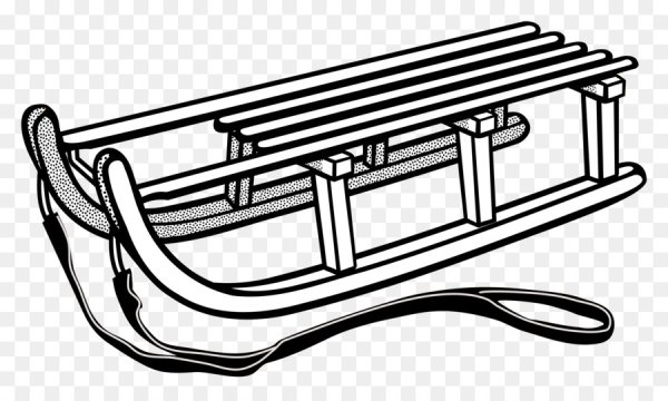 Санки раскраска