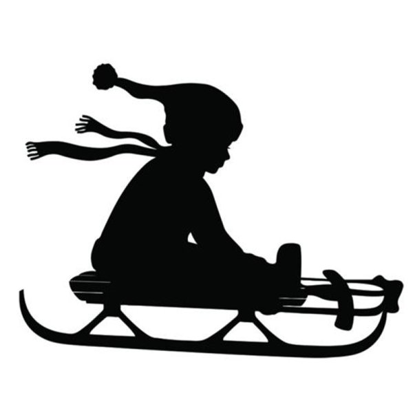 Силуэты детей зимой