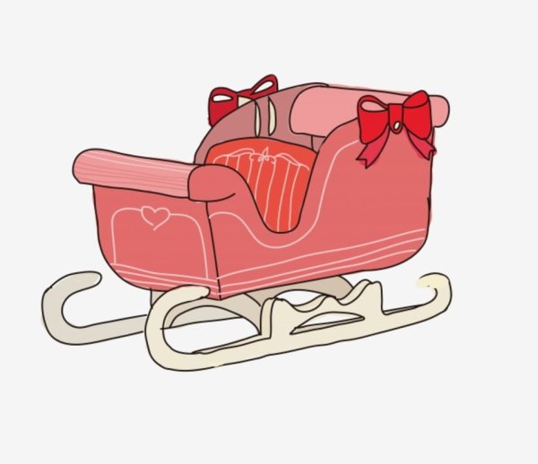 Санки мульт на прозрачном фоне