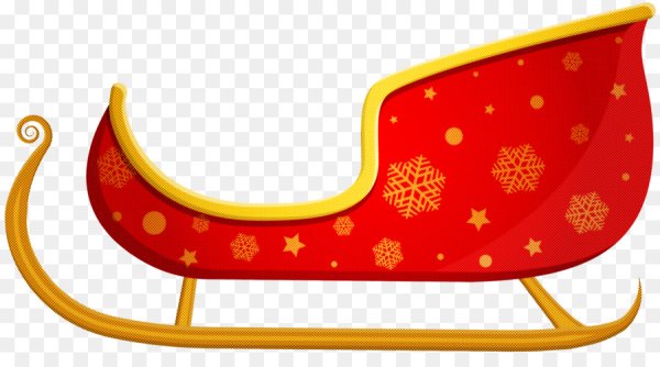 Сани Деда Мороза на прозрачном фоне