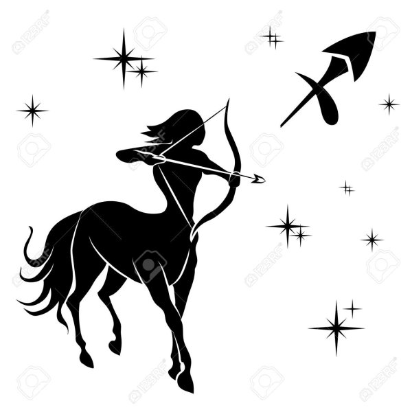 Стрелец трафарет