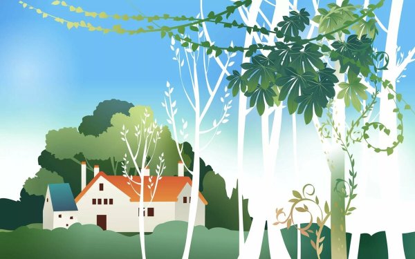 Пейзаж вектор