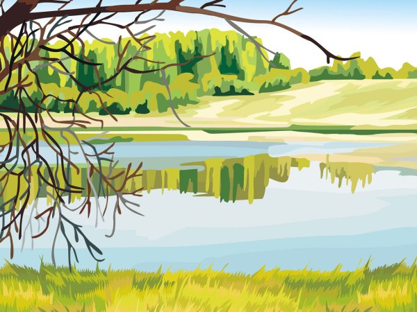 Мультяшный пейзаж