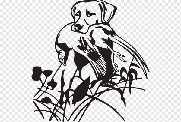 Трафарет охотничьей собаки