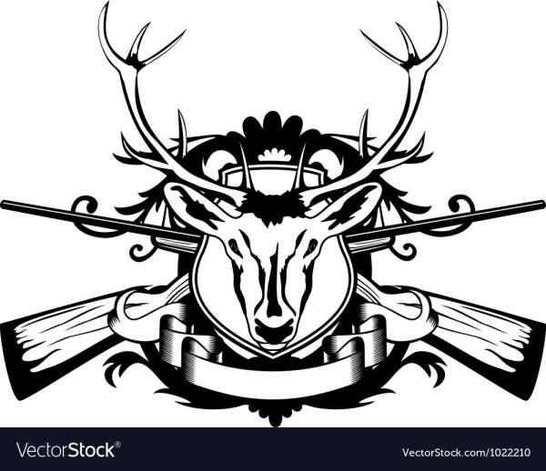 Эскизы тату для охотников