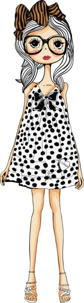 Модные девочки куклы Рисованные