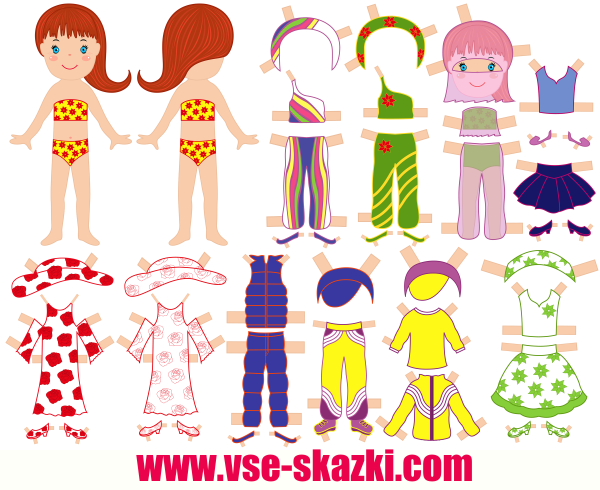 Одежда для кукол вектор