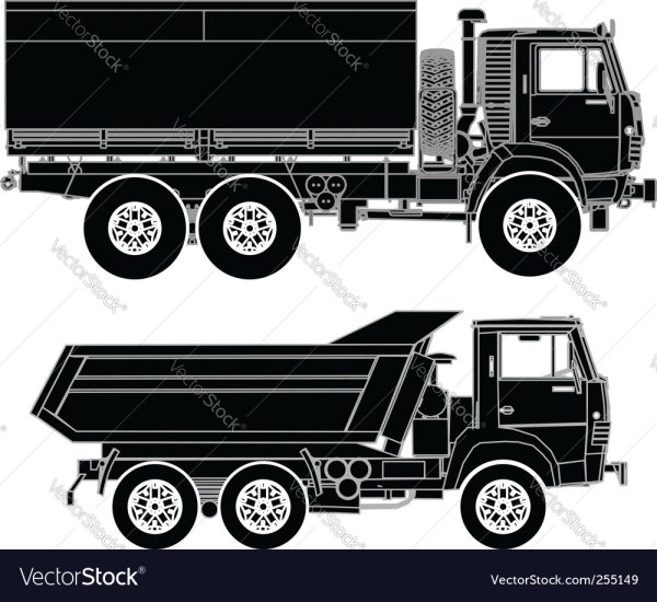 Самосвал силуэт